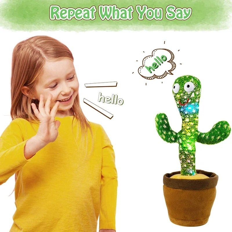 Dancing and Talking Cactus Plush Toy with USB Charging