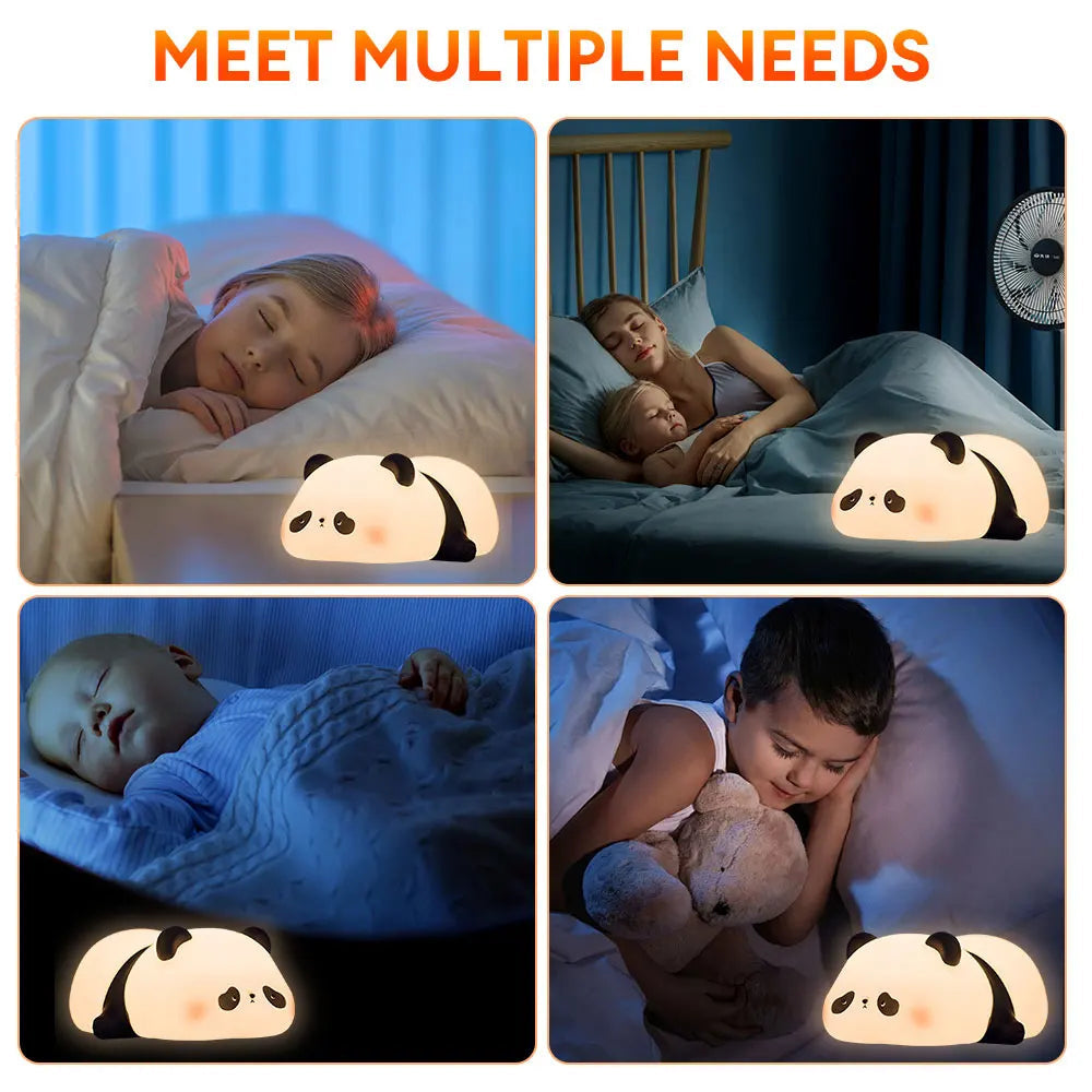 Soft Silicone Panda Night Light for Kids