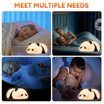 Soft Silicone Panda Night Light for Kids