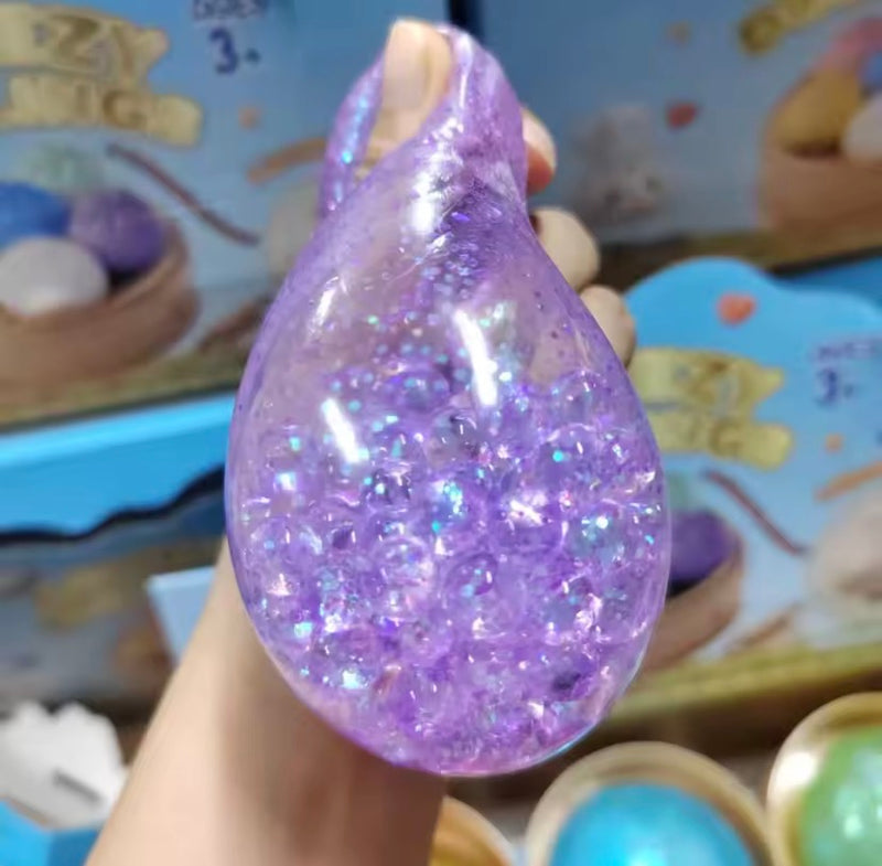 Glitter Squeezy Dumpling Stress Relief Toy with Steamer Case
