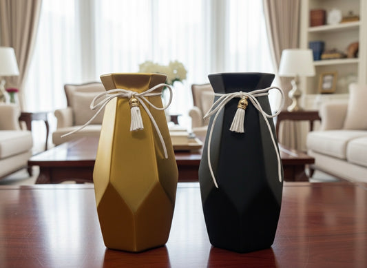 Modern Geometric Tassel Vase