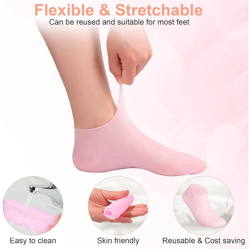 Moisturizing Silicone Gel Socks for Foot Care