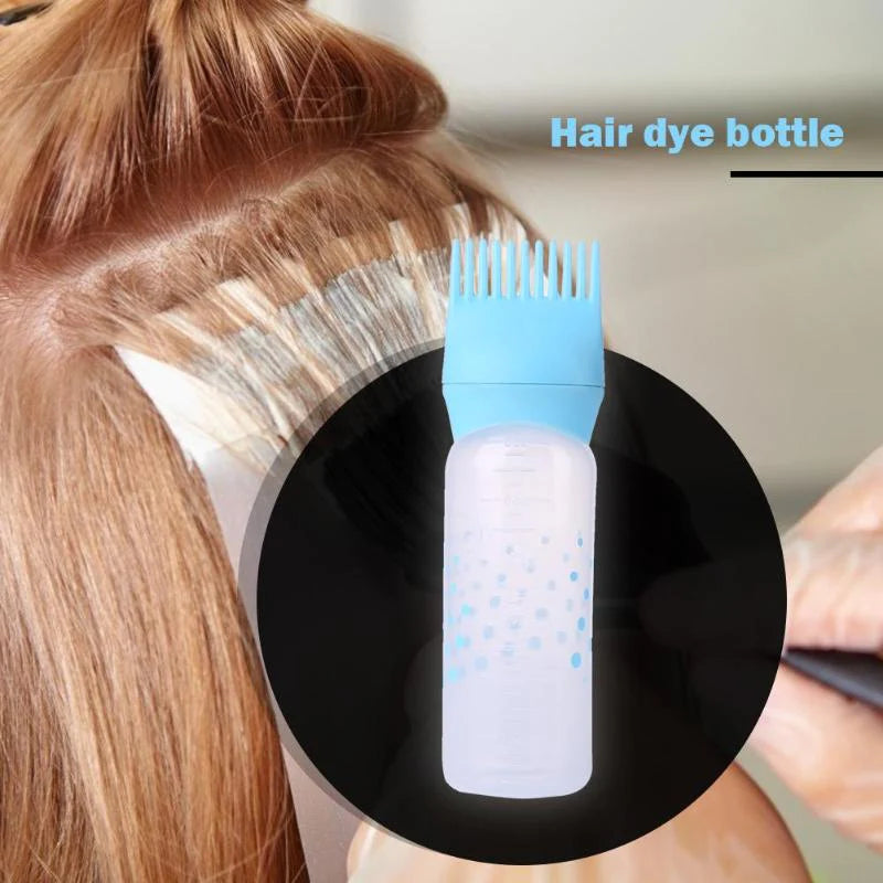 Hair Dye Applicator Bottle with Root Comb Tip
