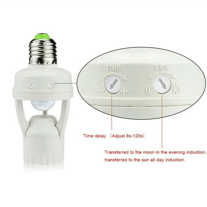 E27 PIR Motion Sensor Light Bulb Socket