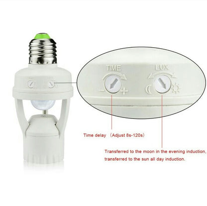 E27 PIR Motion Sensor Light Bulb Socket