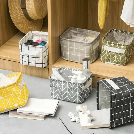 Mini Oxford Foldable Organizer Basket (Random)