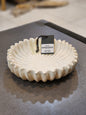 Elegant Speckled Ruffled Decorative Bowl