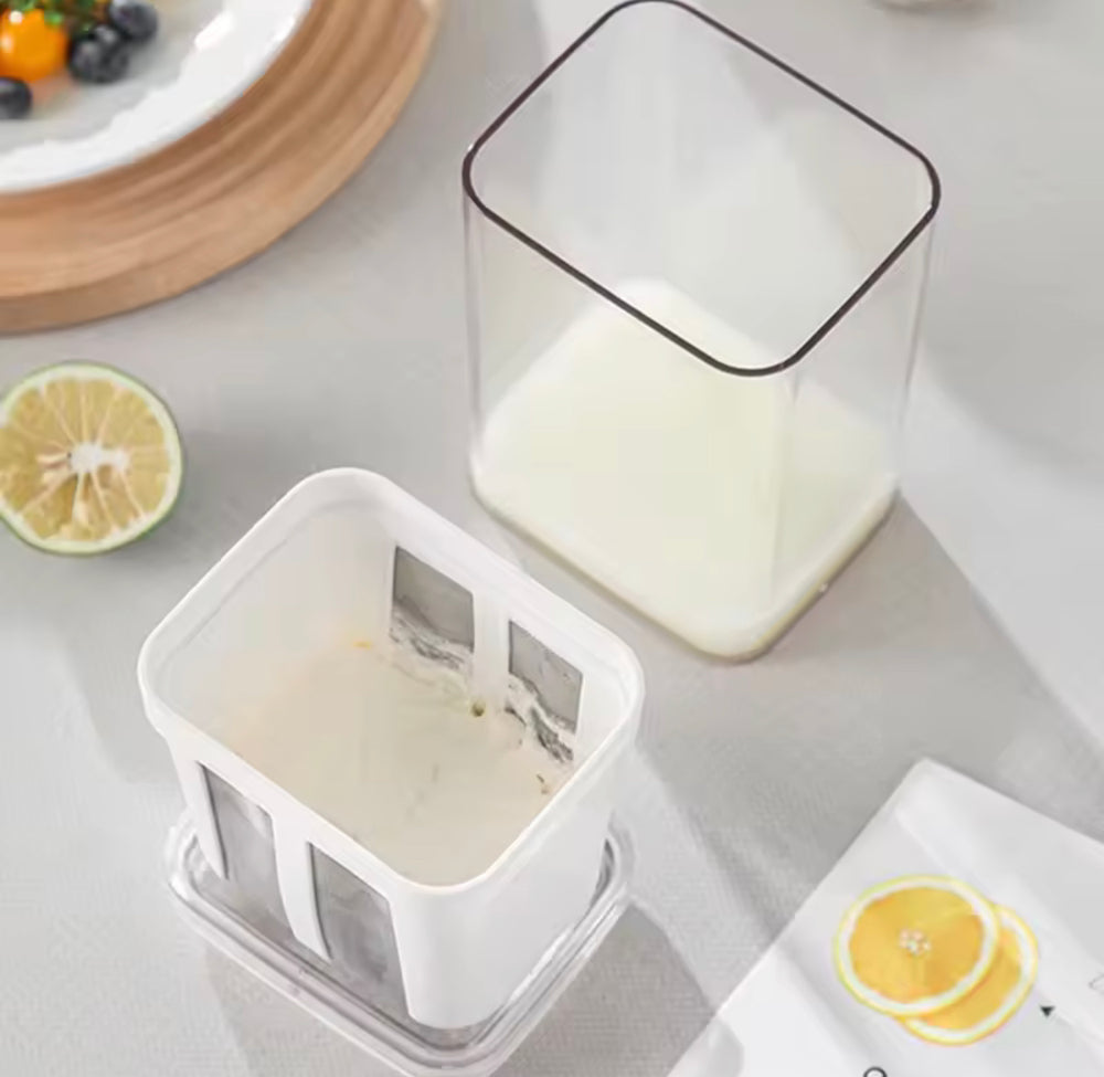 Greek Yogurt Strainer & Whey Separator Container with Fine Mesh Filter
