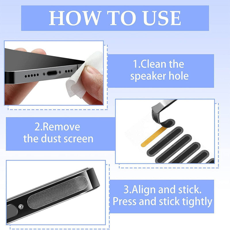 10 Pcs Universal Mobile Phone Speaker Anti Dust Net Mesh Stickers