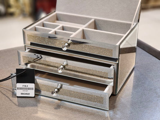 Elegant Mirrored Jewelry Organizer