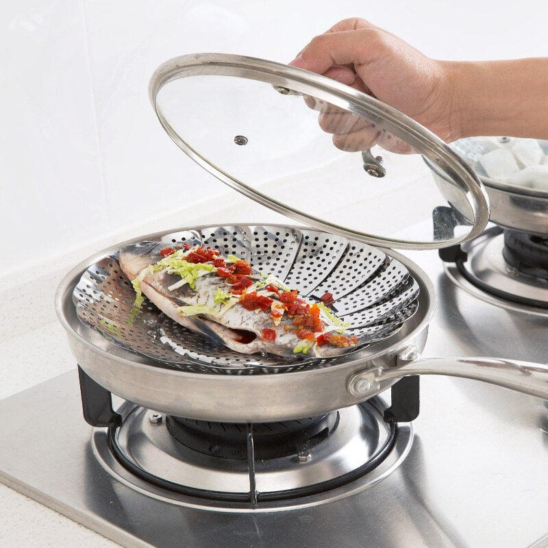 Adjustable Stainless Steel Vegetable Steamer Basket