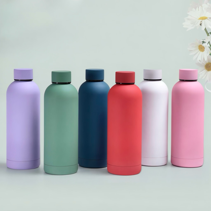 Matte Finish Stainless Steel Vacuum Insulated Water Bottle - 500ml