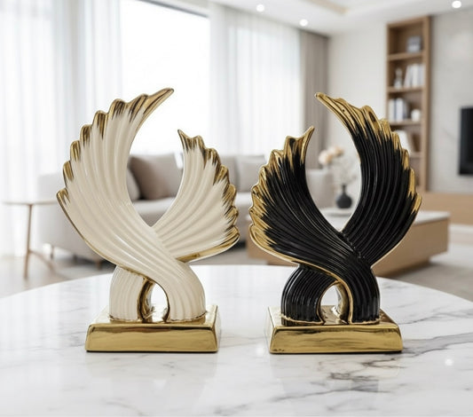 Abstract Wing Sculpture ( White & Black )
