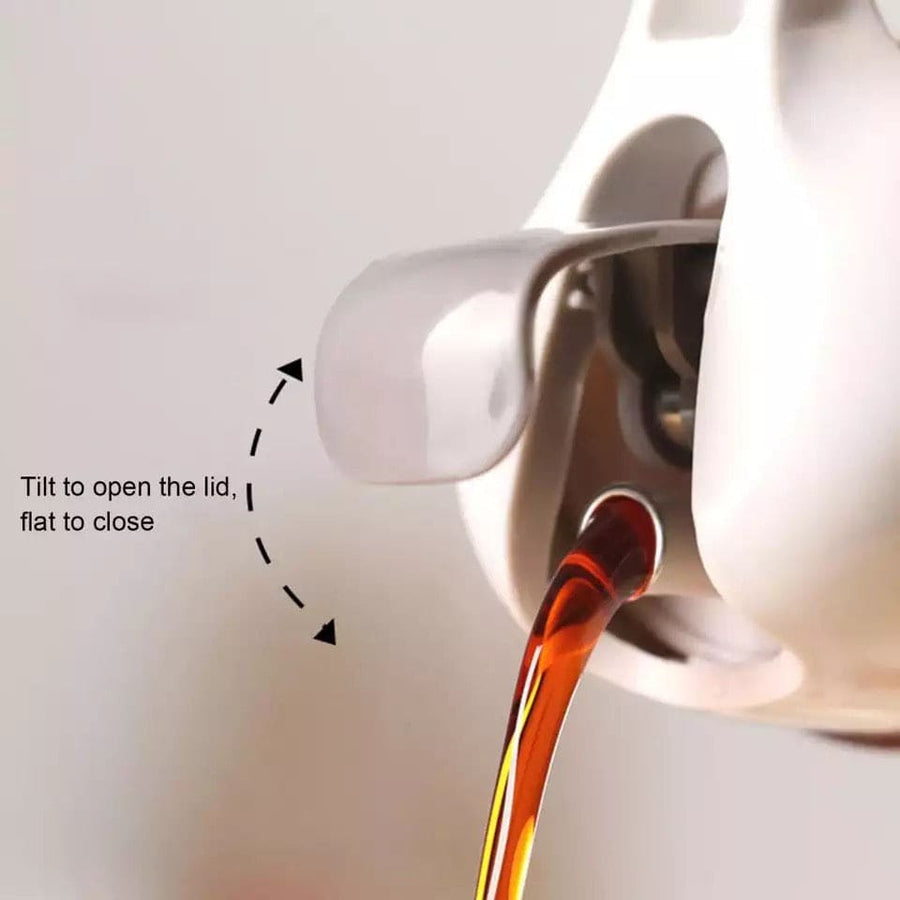 Automatic Cap Glass Oil Dispenser Bottle (600ml)
