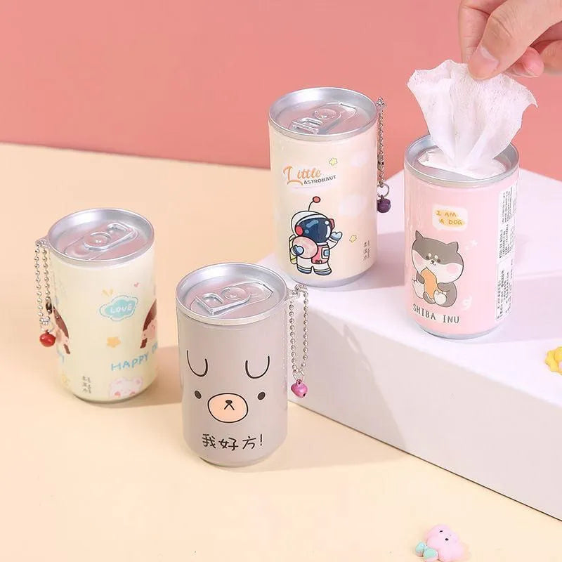 Pack of 30 Mini Portable Wipes with Can