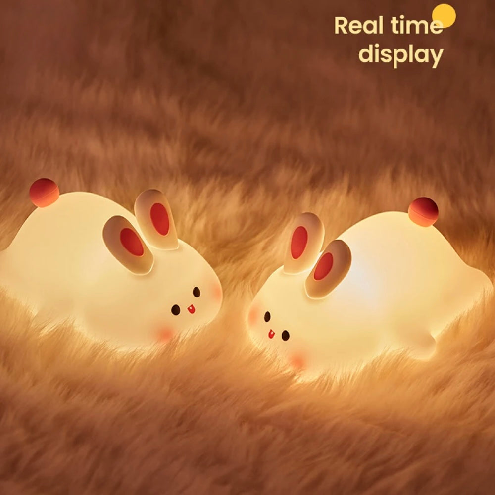 Soft Silicone "Big Face Rabbit" LED Night Light