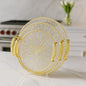 Elegant Clear Acrylic Serving Tray with Gold Handles 3pcs