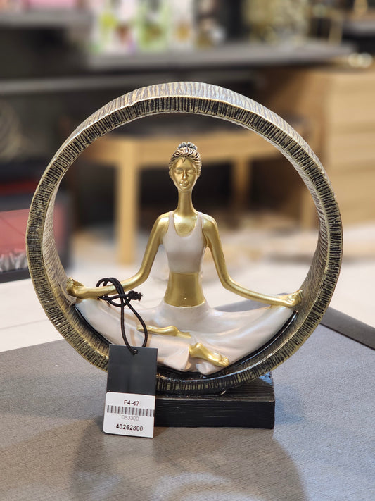 Elegant Yoga Pose Decorative Sculpture