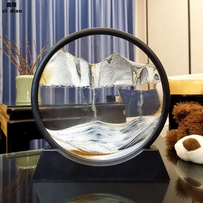 3D Moving Sand Art Hourglass Decoration