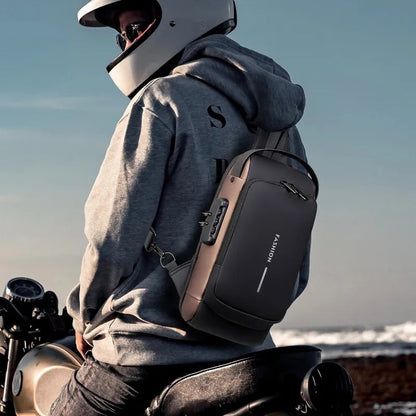 Anti-Theft Waterproof Sling Bag with USB Charging Port