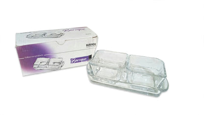 Mini Glass Sauce Bowl Set With Tray