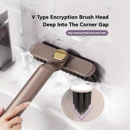 Multifunctional 2-in-1 Crevice Cleaning Brush with Hidden Tweezers