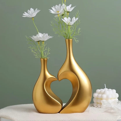 Modern Abstract Heart-Shaped Vases