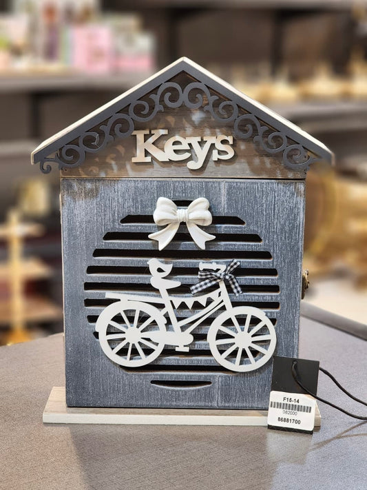 Charming Wooden Key Organizer House Showpiece