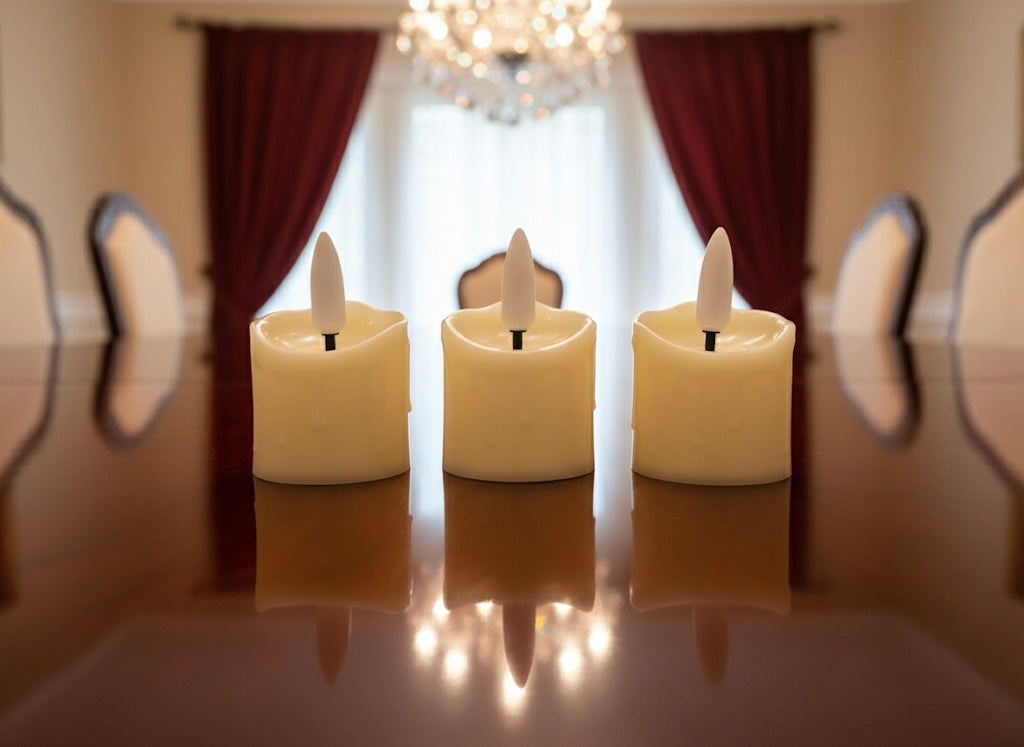 Realistic Flickering LED Pillar Candles (3 Piece)