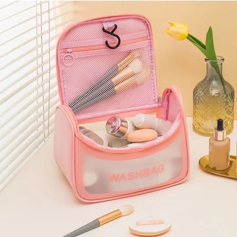 Waterproof Hanging Clear Washbag & Cosmetic Travel Organizer