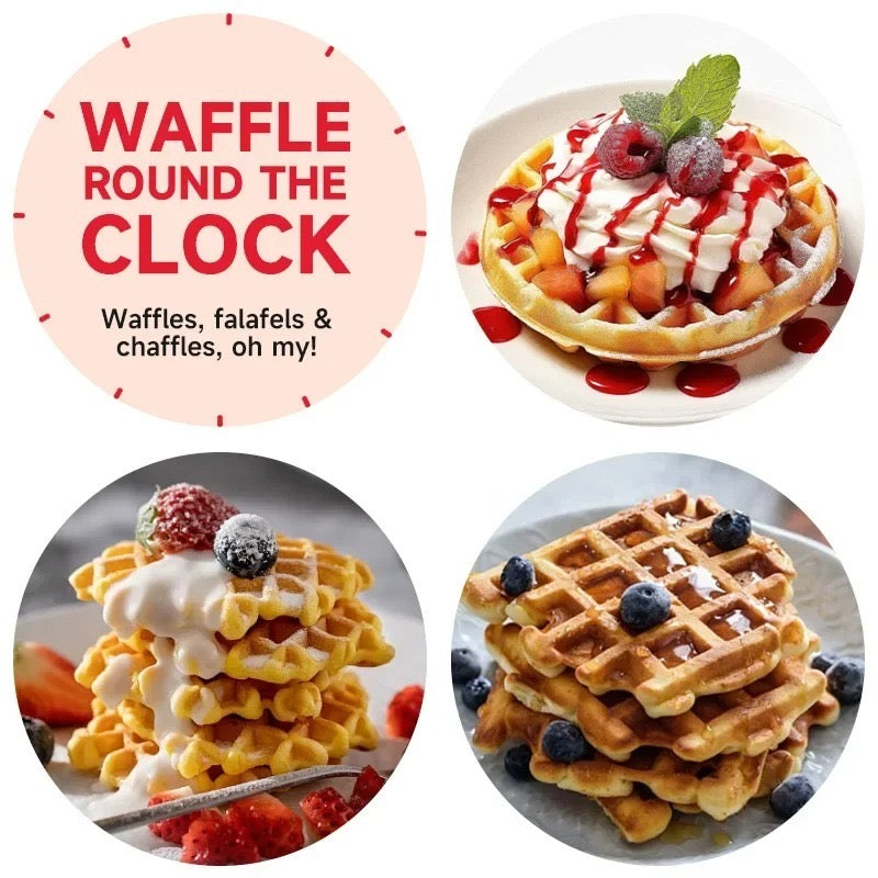 Compact Electric Mini Waffle Maker for Quick Breakfasts