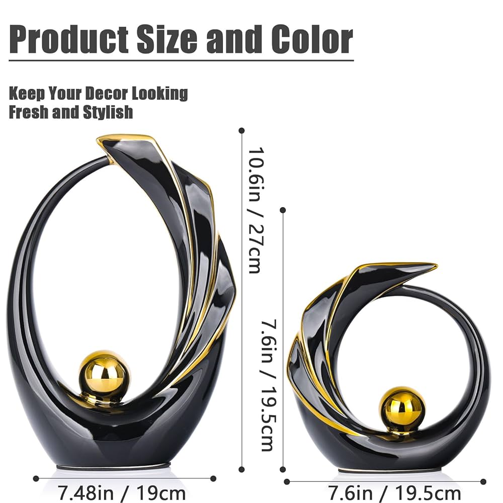 MODERN CERAMIC SCULPTURE (2 Piece Set)