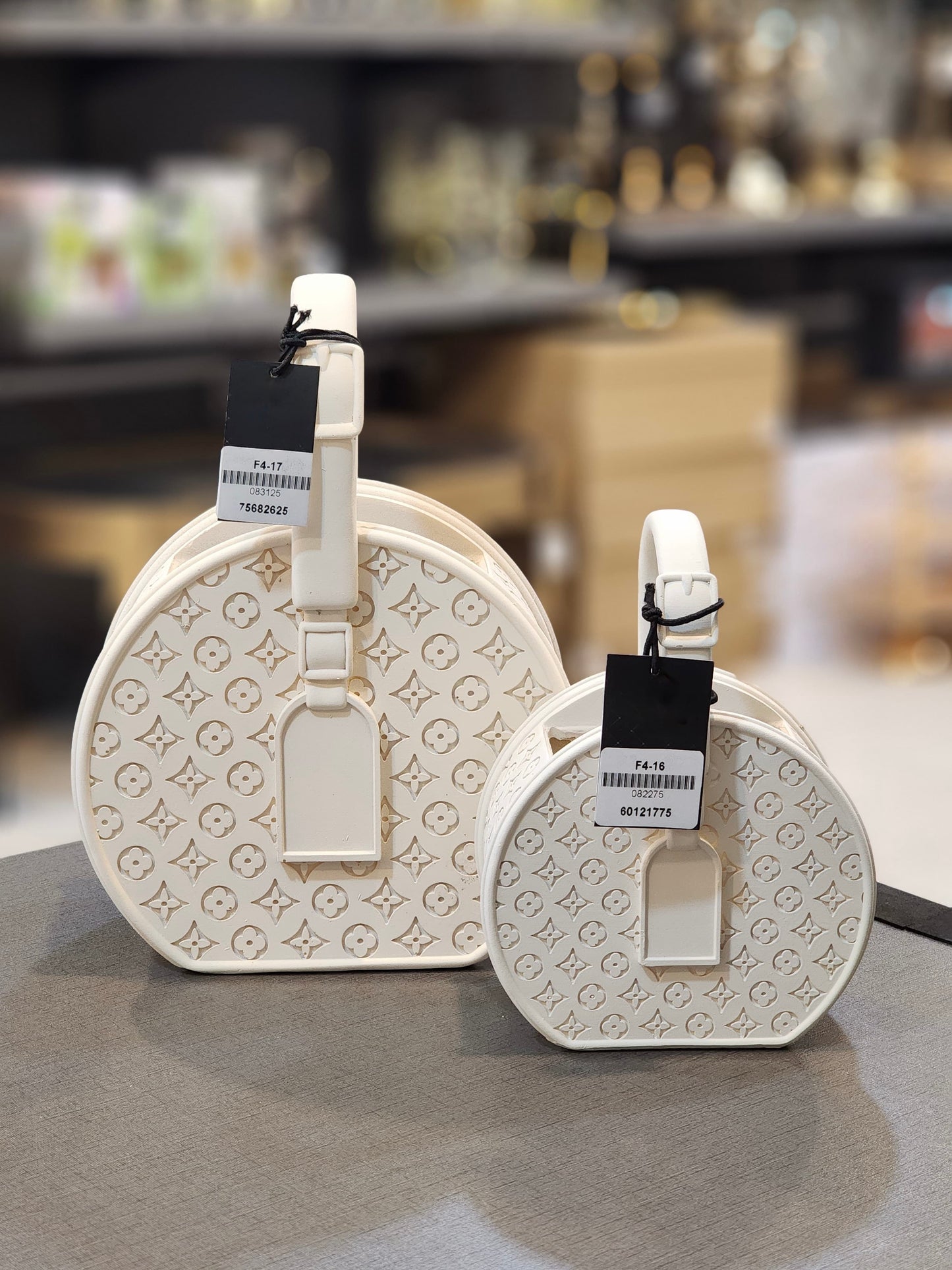 Chic Cream Monogram Handbag Set