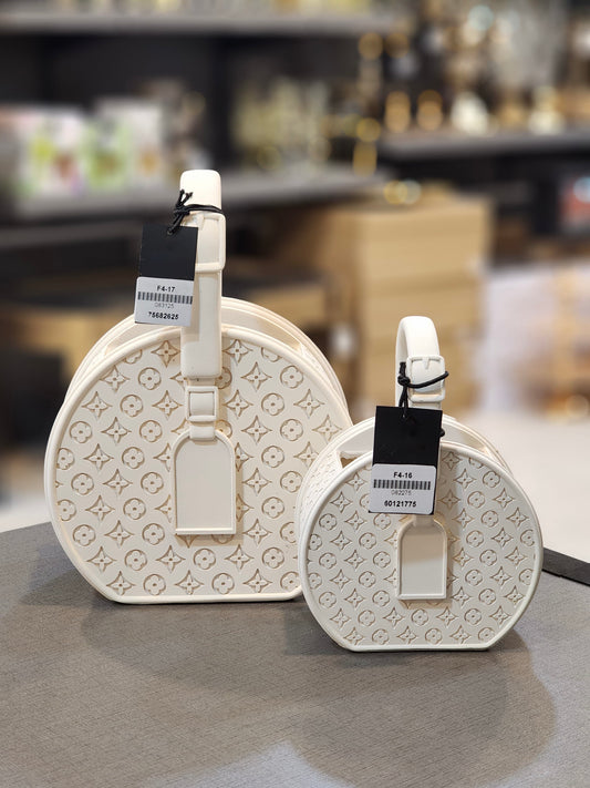 Chic Cream Monogram Handbag Set