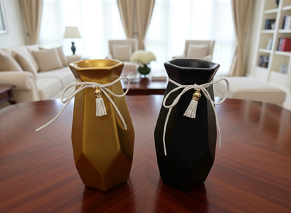Modern Geometric Tassel Vase