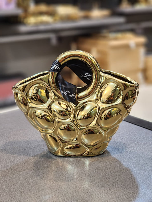 Elegant Gold Handbag Showpiece