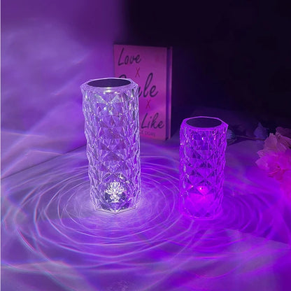 Rechargeable Rose daimond Table lamp with Wireless Remote 16RGB Colours