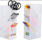 Stackable Multi-Compartment Translucent Pencil and Stationery Holder (Random Color)