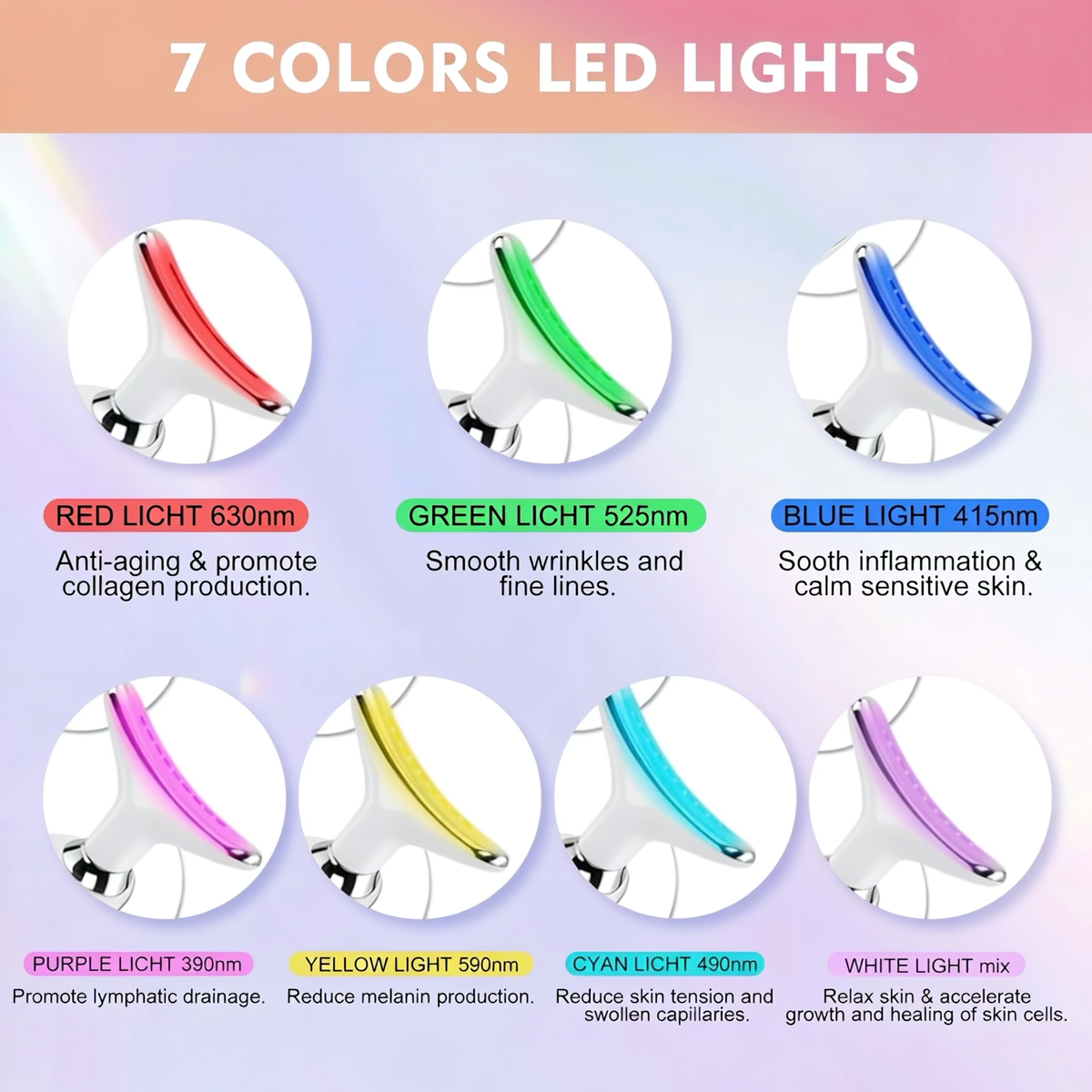 Electric LED Light Therapy Face and Neck Massager