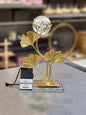 Decorative Golden Ginkgo Leaf Crystal Ball