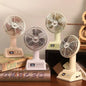 Retro Digital Display Mini Desk Fan