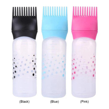 Hair Dye Applicator Bottle with Root Comb Tip