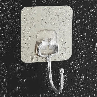 Space-Saving Stainless Steel Adhesive Hooks (Pack of 10)