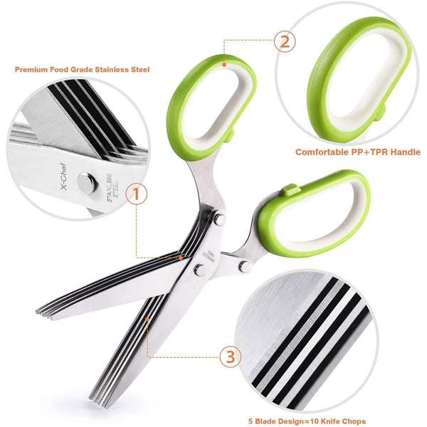 Multi-Blade Herb Scissors