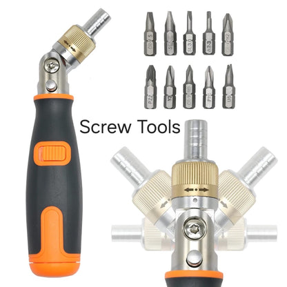 10-in-1 Multi-Angle Pivoting Ratchet Screwdriver