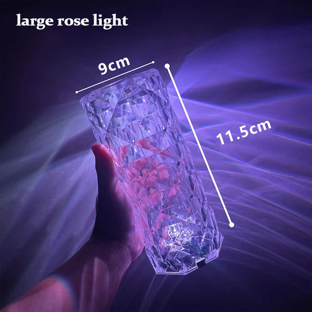 Rechargeable Rose daimond Table lamp with Wireless Remote 16RGB Colours