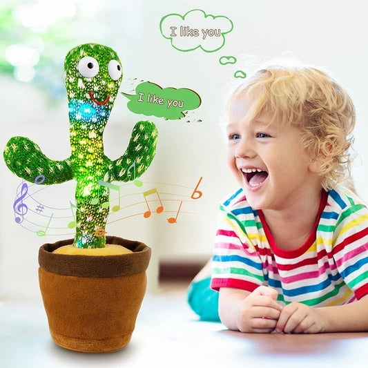 Dancing and Talking Cactus Plush Toy with USB Charging