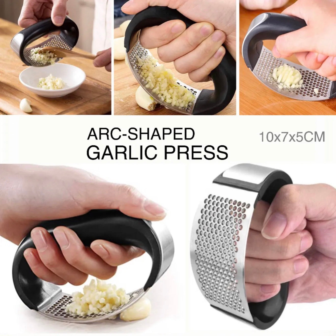Stainless Steel Rocker Garlic Press