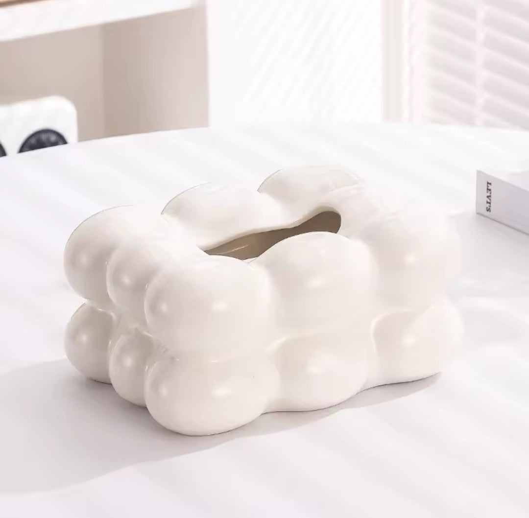 Ceramic Bubble Stack Tissue Box