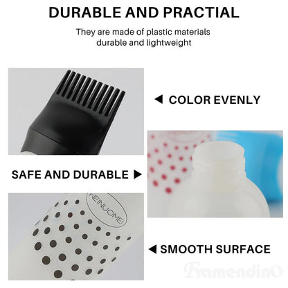 Hair Dye Applicator Bottle with Root Comb Tip